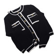 Retro Debutante Style Cardigan Women's Korean Round Neck Multicolor Long-sleeved Sweater Striped Coat Trendy
