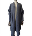 Sweater Solid Color Loose Cardigan Large Long Style Knitwear Coat Top