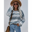 Pullover Stripe Bai Yuan Collar Sweater Loose Plus Size Rainbow For Women