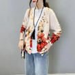 Spring Knitted Cardigan Round Neck Pullover Artistic Retro Sweater For Women