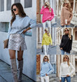 Winter High Collar Loose Pullover Solid Color Turtleneck Sweater For Women Plus Size Knitwear