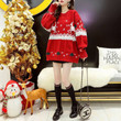 Christmas Multi-color Jacquard Deer Sweater Women's Pullover Loose Knitted Winter Clothing Thickened