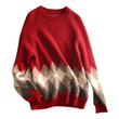 Autumn Red Life Top European Goods Western Style Cotton Cashmere Sweater For Women
