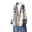 Women's Large Pocket Sweater Loose Outer Wear Artistic Knitted Cardigan Jacket