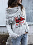 Christmas Shawl Collar Solid Color Pullover Sweater Personalized Women