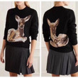 Women's Christmas Deer Sweaters Clothing Round Neck Pullover Knitted Sweater Women