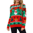 Large Size Christmas Sweater Women's Loose Casual Tree Snowman