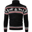 Christmas Turtleneck Sweater Elk Pattern Knitwear Source