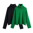 Women's Stand Collar Solid Color Pullover Sweater Women