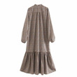 Spring Women's Clothing Fashion Loose Temperament Printed Midi Skirt Long Large Hem Dress Evening Dresses