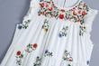 Women's Spring Round Neck Embroidered Midi Skirt White Dress Evening Dresses