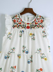 Spring Fashion Slimming Midi Skirt White With Printed Pattern Dress Women's Evening Dresses