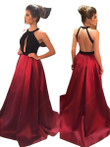 Dress Sexy Backless Halter Long Prom Party Evening Dresses