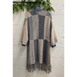 Women's Thick Needle Knit Cardigan Cotton Mesh Tassel Dress Long Sweater