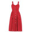 Summer Polka Dot Printed Pocket Maxi Dress Long Dresses