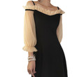 Early Autumn Elegant Dress Vintage Off-shoulder Ladies Long Dresses