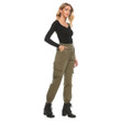 Women's High Waist Drawstring Overalls Elastic Style Bag Casual Working Pants Bottoms