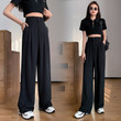 High Waist Wide-leg Suit Pants Women's Draping Autumn Slimming Loose Casual Straight-leg Mop Small Bottoms