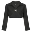 Street Shot Fashion Short School Bag Buckle Small Suit Black Loose Lapels Coat Cardigan Top Blazers