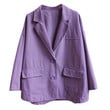 Cotton Jacket Women's Casual Handsome Korean Style Solid Color Suit Long-sleeved Younger Blazers