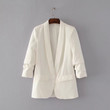Summer Button-free Pleated Sleeve Slim-fitting, Fashion And All-matching Suit Jacket Blazers