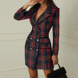 Double Breasted Word Sexy Slim Business Suit And Dress Women Casual Dresses