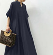 Dress Women's Solid Color Half Sleeve Long Casual Casual Dresses