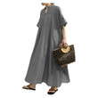 Dress Women's Solid Color Half Sleeve Long Casual Casual Dresses
