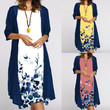 Summer Fashion Casual Printing Vest Dress Outskirt Two-piece Set Casual Dresses