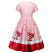 Christmas Style Dress Design Vintage Print Stitching Plus Size Floral Dresses