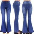 Spring Low Waist Tight Women's Flared Jeans Medium Wash