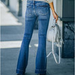 Jeans Women High Waist Temperament Slim Washed Bell-bottom Pants