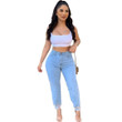 Women's Jeans High Waist Stretch Slim Fit Ankle Banded For Women