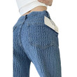 Fan Air Woven Wide-leg Jeans Women 's High Waist Slimming Casual Pants Straight Mopping Tide