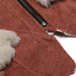 Motorcycle Fleece-lined Lamb Wool Coat For Women Short Lapels Fur Cotton-padded