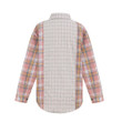 Polyester Cotton Plaid Multi-color Mosaic Coat Cardigan Single-breasted Shirt Blouses