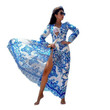 Summer Strap Dress Bohemian Digital Printed V-neck Sleeveless