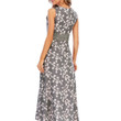 Women's Bohemian Wind Maxi Dress Lace Sleeveless Printed