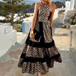 Women's Summer Print Bohemian Fashion Loose Off-shoulder Dress