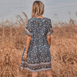 Women's Summer Bohemian Skirt Ethnic Print Loose Dress