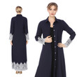 Women 's Clothing Winter Ethnic Style Fashion Full Buckle Lace Robe Long Dress