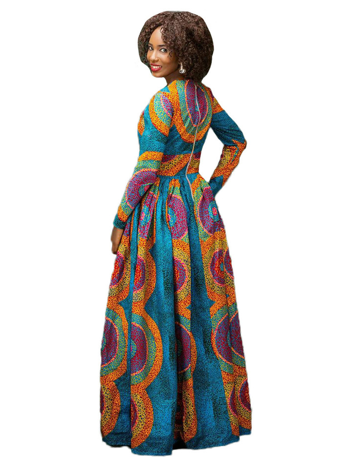 African Ethnic Style Digital Printed Dress