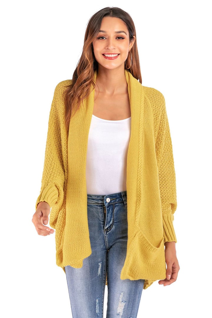 Winter Batwing Sleeve Knitted Cardigan Sweater Coat Top