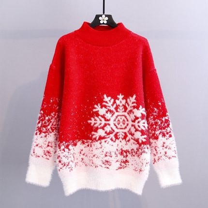 Sweater Autumn Christmas Knitted Women's