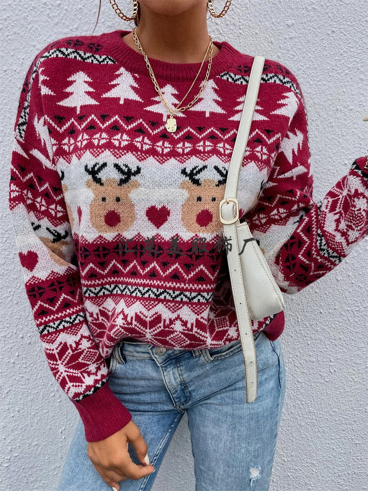 Winter Christmas Sweater Holiday Pullover Women