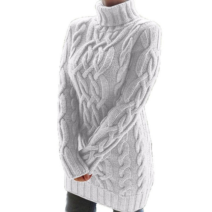 Women's Knitwear Vintage Sweater Two Lapel Thickened Coarse Yarn Twist Dress