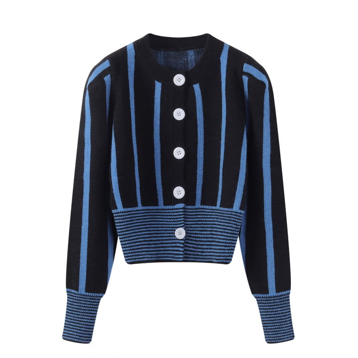 French Minority Short Knitwear Outer Wear Slim-fit Figure Flattering Sweater Long Sleeve Knitted Cardigan Outerwear