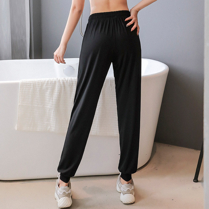 Fitness Yoga Pants Running Leisure Lantern Loose Tappered Quick-drying Slimming Women's Sports Bottoms