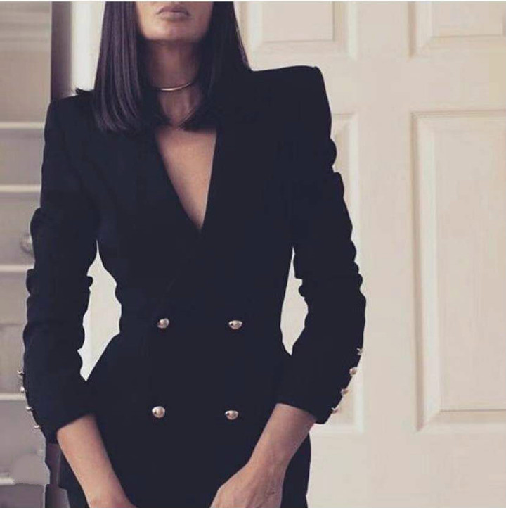 Double Breasted Leisure Professional Small Blazer Women's Clothing