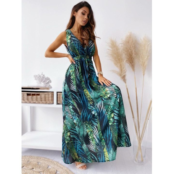 Summer Print Tied Dress Women's Clothing Casual Dresses